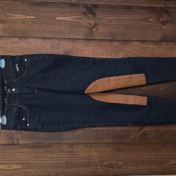Kerrits Denim Kneepatch Riding Breech - Picture 1 of 4